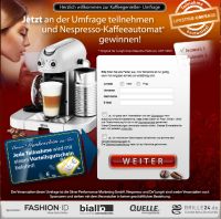 Nespresso Kaffeeautomat Gewinnspiel - Kaffeeautomat gewinnen - Kaffeeautomat Gewinnspiel