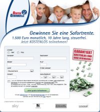 Sofortrente Gewinnspiel - Sofortrente gewinnen