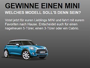 Mini Cooper Gewinnspiel - Auto Gewinnspiel - Auto gewinnen