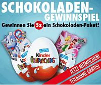 Schokolade gewinnen , Schokoladen Gewinnspiel